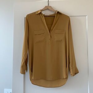 Mustard long pleione top